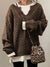 Oversized V-Neck Cable Knit Sweater