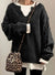 Oversized V-Neck Cable Knit Sweater