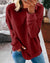 Relaxed Crew Neck Sweatshirt with Curved Hem and Side Slits