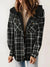 Relaxed Fit Check Flannel Shacket with Sherpa Lined Hood