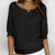 Sweater with Wide Sleeves and Round Neck
