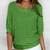 Sweater with Wide Sleeves and Round Neck
