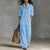 Relaxed Linen Two Piece Set with Long Sleeve Shirt and Wide Leg Trousers