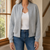 Relaxed Quilted Bomber Jacket with Geometric Texture