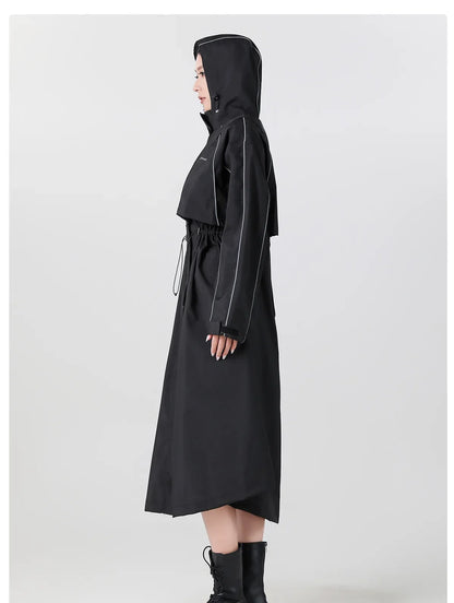 Longline Hooded Cycling Rain Coat