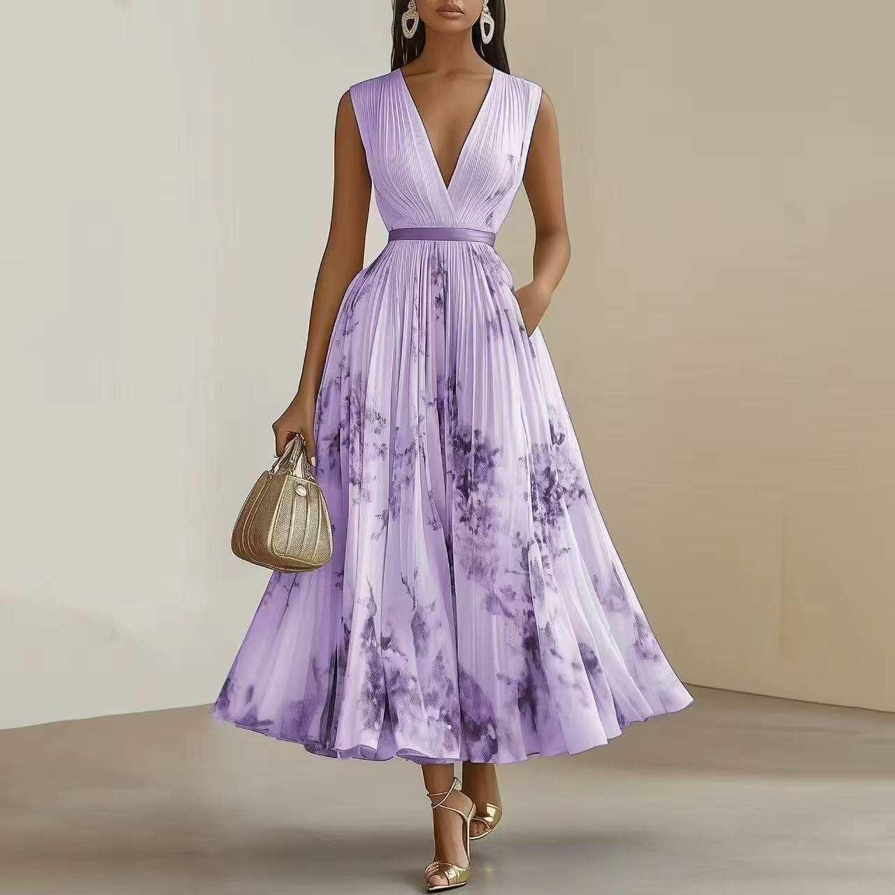 Luxe Pleated Maxi Dress