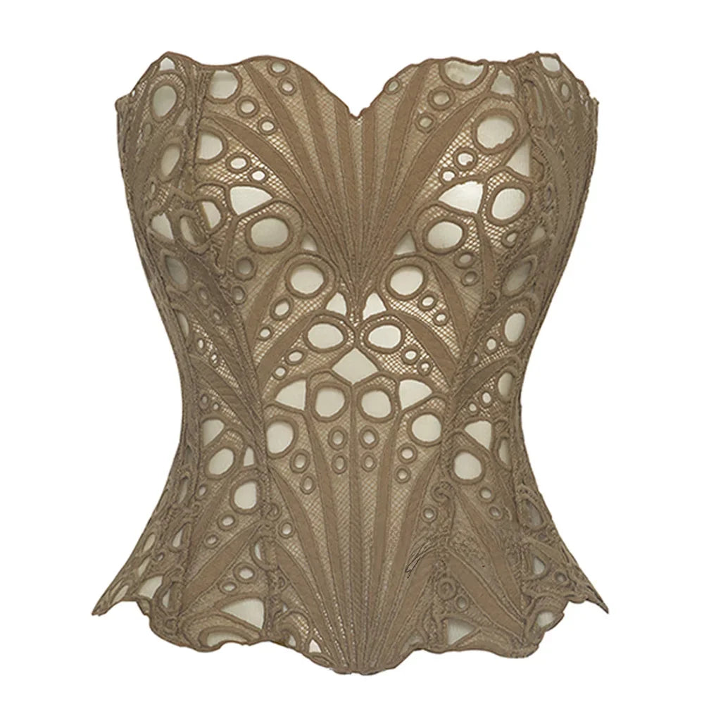 Seductive lace corset top