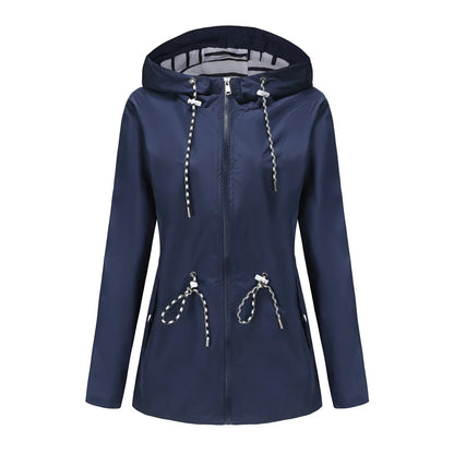 Waterproof Drawstring Rain Jacket