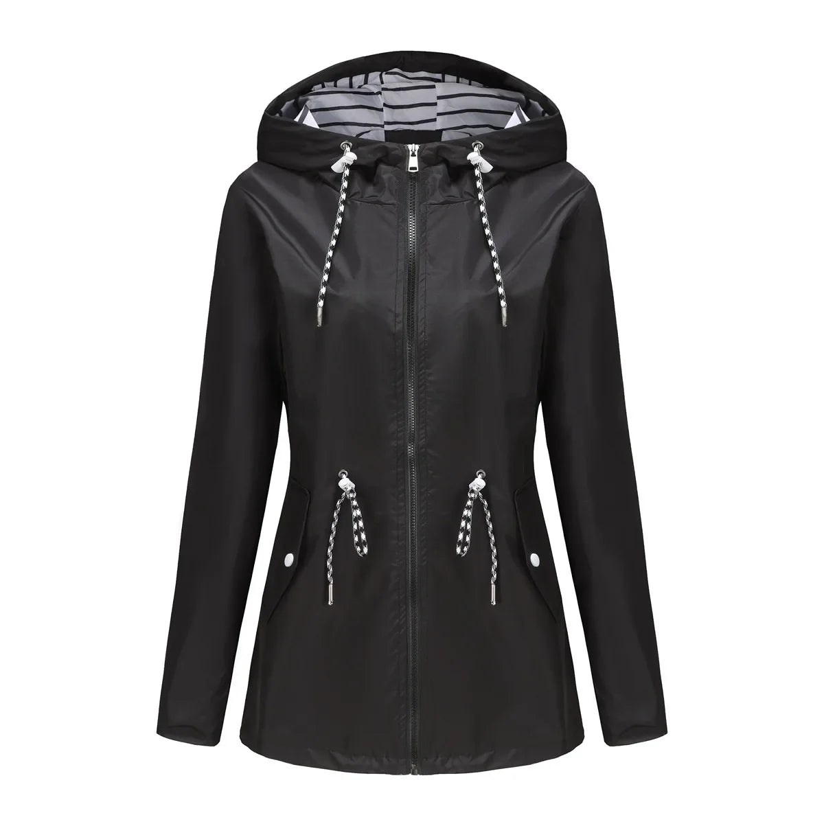 Waterproof Drawstring Rain Jacket