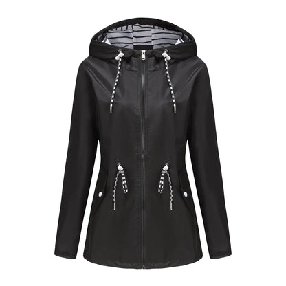 Waterproof Drawstring Rain Jacket