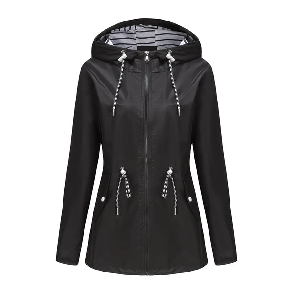 Waterproof Drawstring Rain Jacket