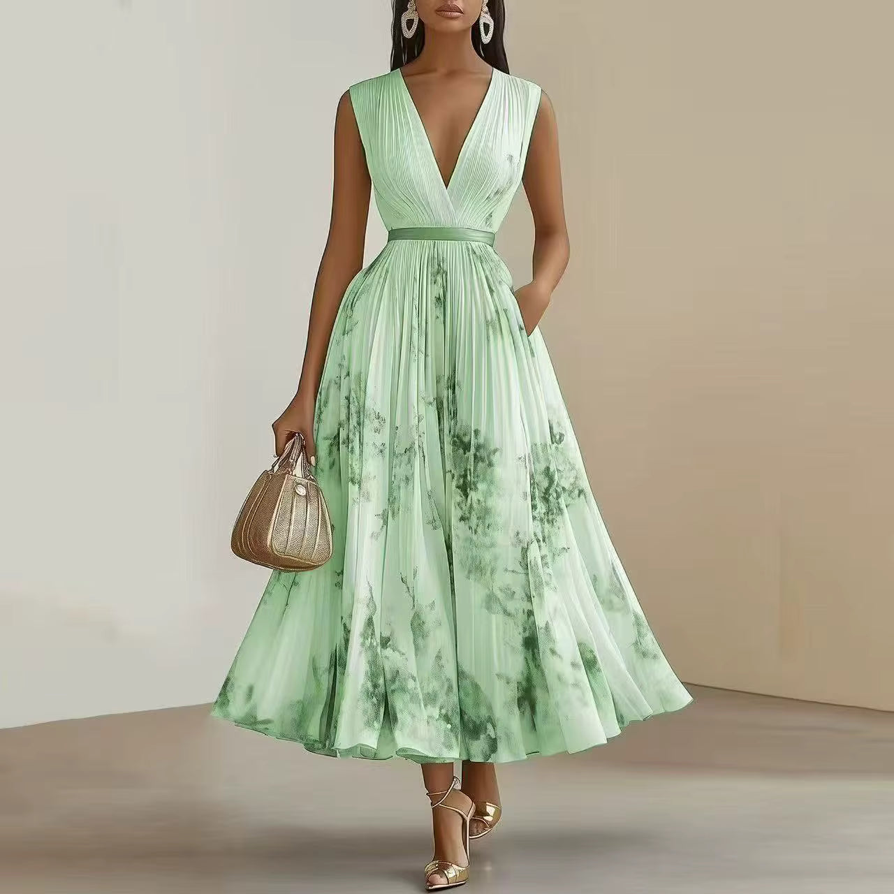 Luxe Pleated Maxi Dress
