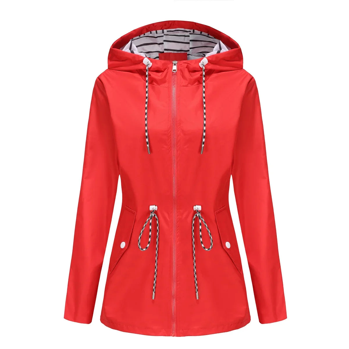 Waterproof Drawstring Rain Jacket