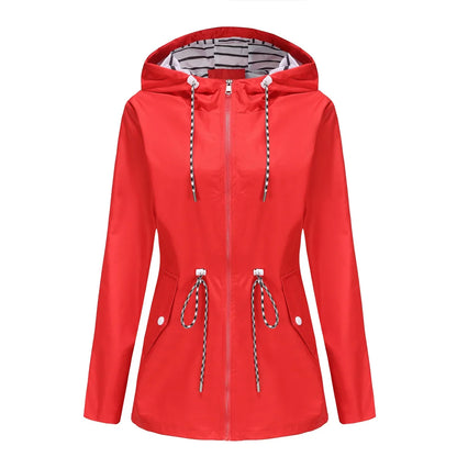 Waterproof Drawstring Rain Jacket