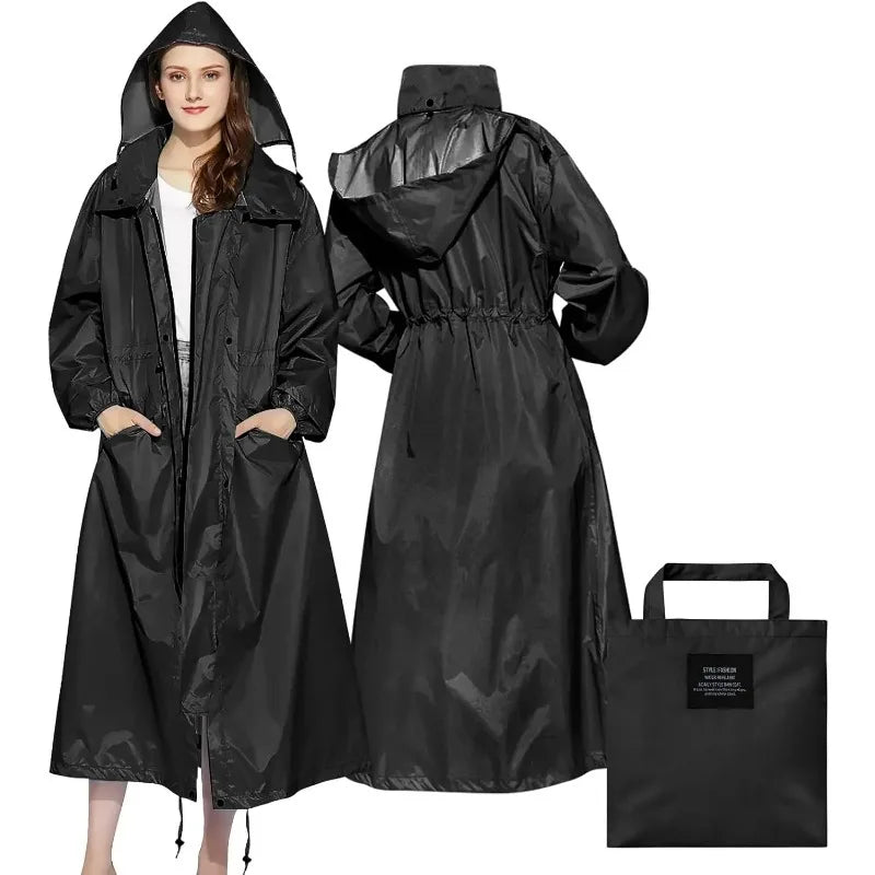 Packable Lightweight Longline Raincoat