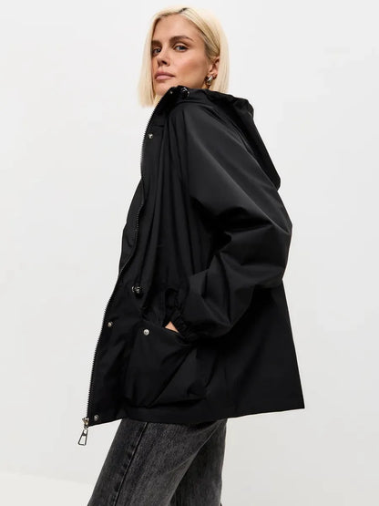 Waterproof Hooded Windbreaker Rain Jacket