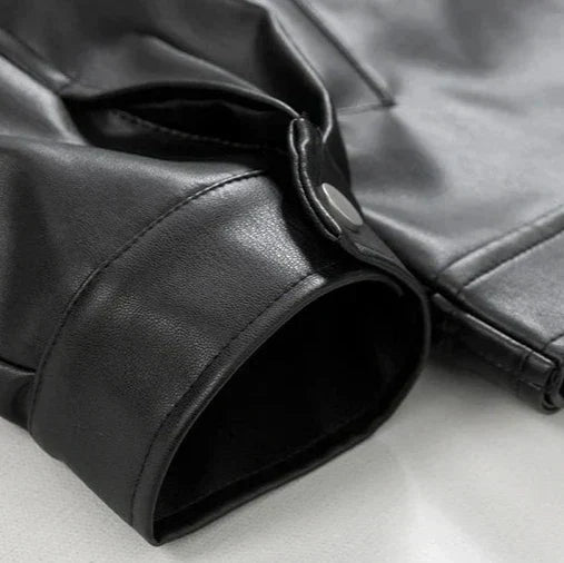 Streetwear Oversized Leather  Bomber Jacket