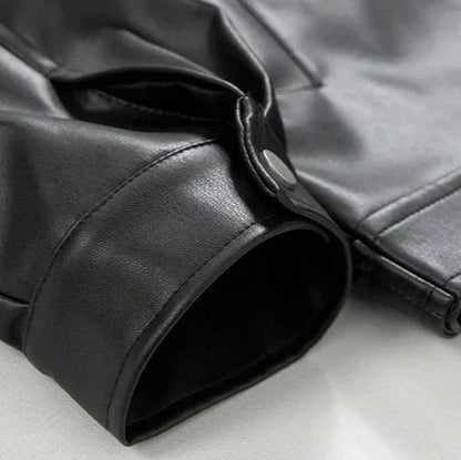 Streetwear Oversized Leather  Bomber Jacket
