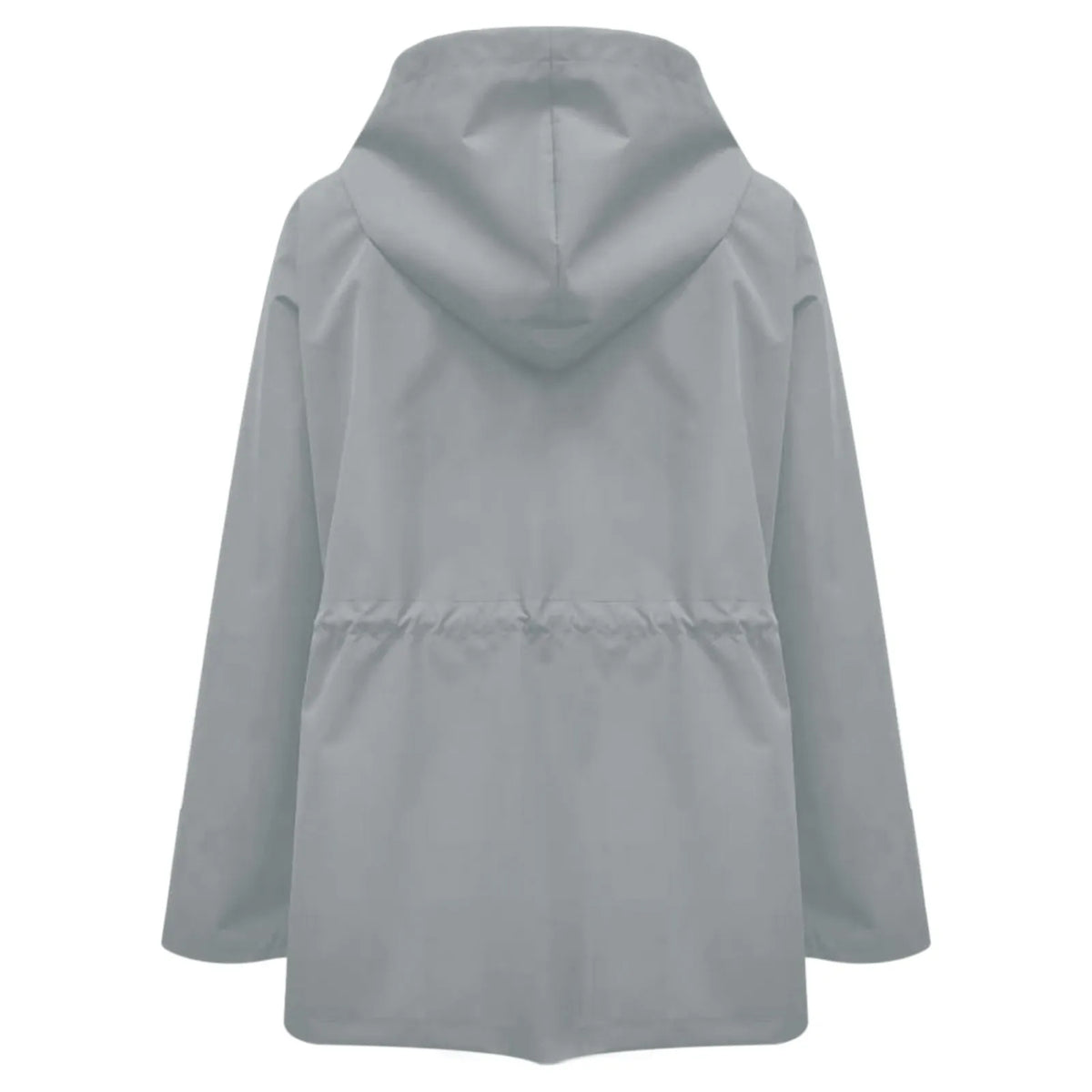 Oversized Hooded Zip Raincoat
