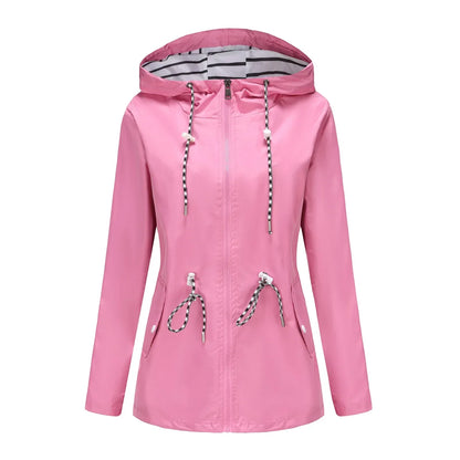 Waterproof Drawstring Rain Jacket