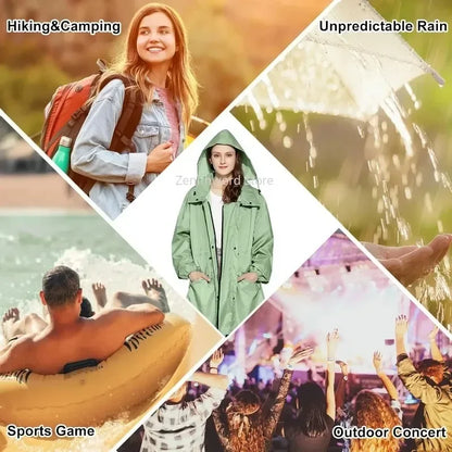 Packable Lightweight Longline Raincoat