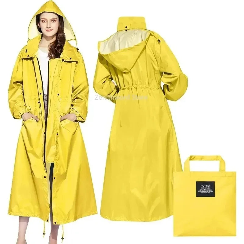 Packable Lightweight Longline Raincoat