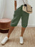 Lightweight Capri Trousers with Elastic Waistband and Drawstring