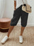 Lightweight Capri Trousers with Elastic Waistband and Drawstring
