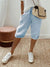 Lightweight Capri Trousers with Elastic Waistband and Drawstring