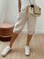 Lightweight Capri Trousers with Elastic Waistband and Drawstring