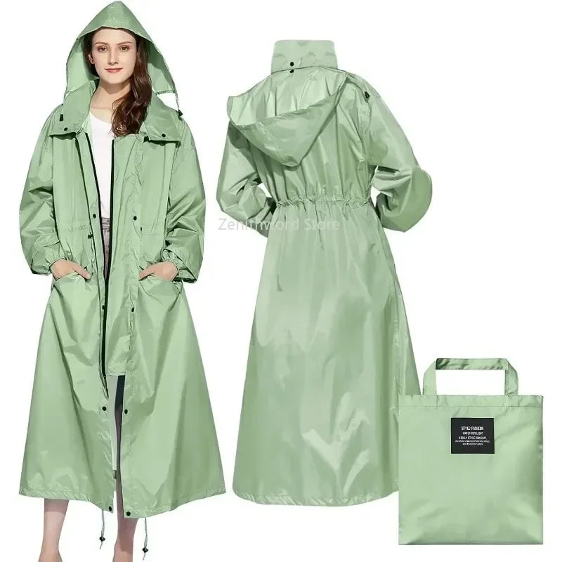 Packable Lightweight Longline Raincoat