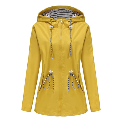 Waterproof Drawstring Rain Jacket