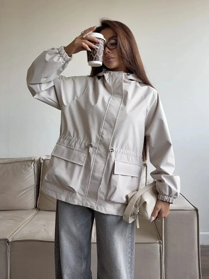 Waterproof Hooded Windbreaker Rain Jacket