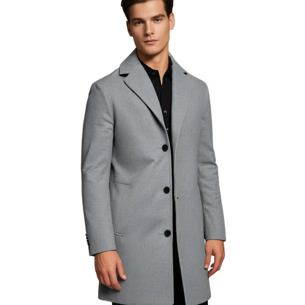 Classic Tailored Overcoat - Long Winter Coat for Smart or Casual Wear