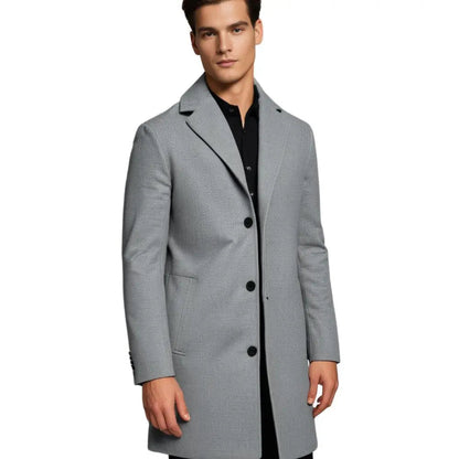 Classic Tailored Overcoat - Long Winter Coat for Smart or Casual Wear
