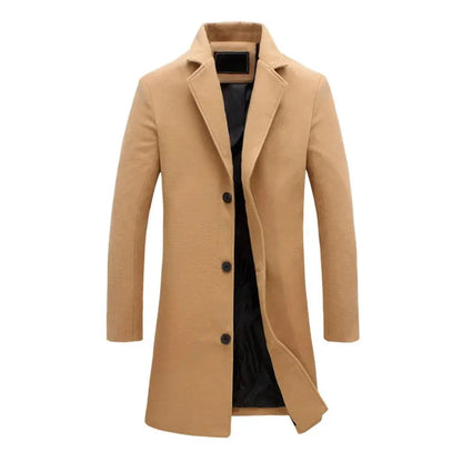 Classic Tailored Overcoat - Long Winter Coat for Smart or Casual Wear