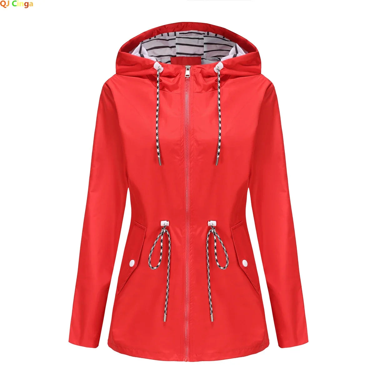Waterproof Drawstring Rain Jacket
