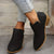 Suede Ankle Boots with Pointed Toe and Block Heel