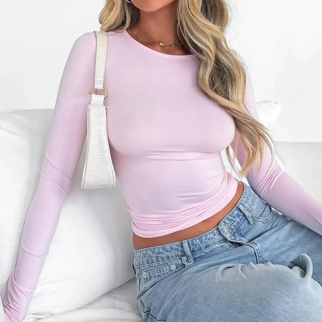 Basic long-sleeve top