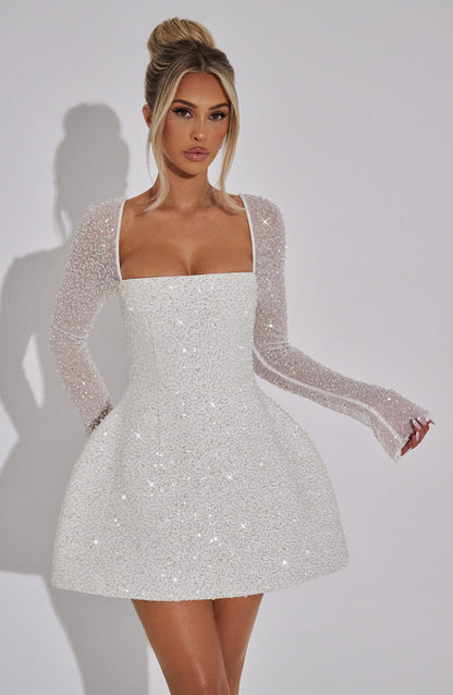 Shimmering Trendy Mini Dress