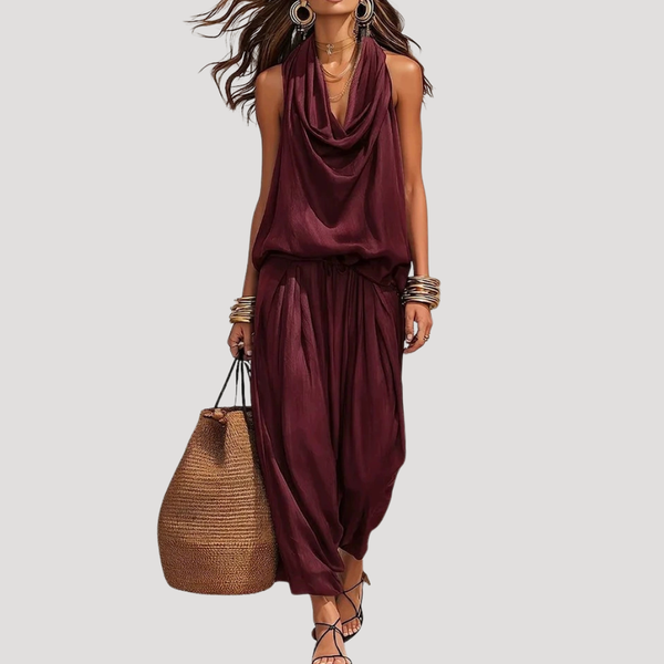 Comfort Draped Co Ord Trouser Set