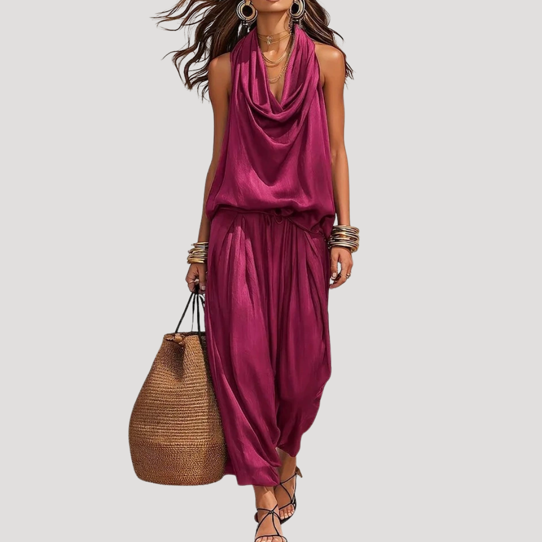 Comfort Draped Co Ord Trouser Set