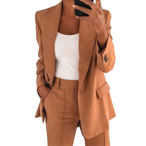 Blazer Set with Tailored Jacket and Trousers