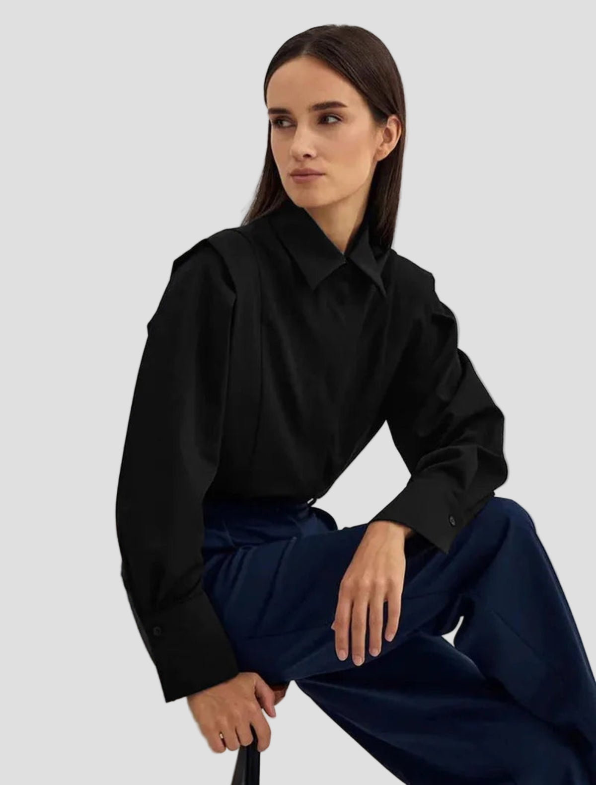 Button Down Square Dress Shirt