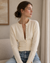 Odette  Cardigan Fitted Waist, Round Neck & Buttoned Knit