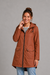Isadora Long Hooded Water-Resistant Rain Coat