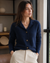 Luz Buttoned Cardigan Soft Knit with High Neck and Long Sleeves