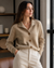 Luz Buttoned Cardigan Soft Knit with High Neck and Long Sleeves