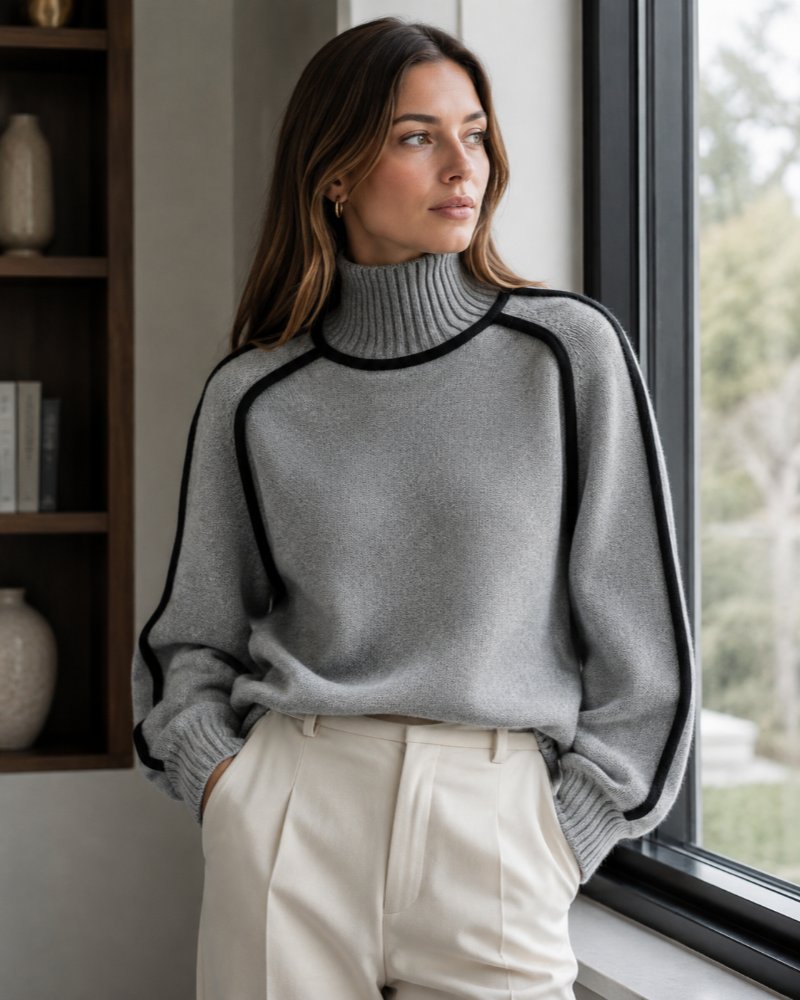 Tabitha High-Neck Sweater Oversized Knit