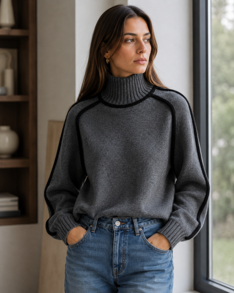 Tabitha High-Neck Sweater Oversized Knit